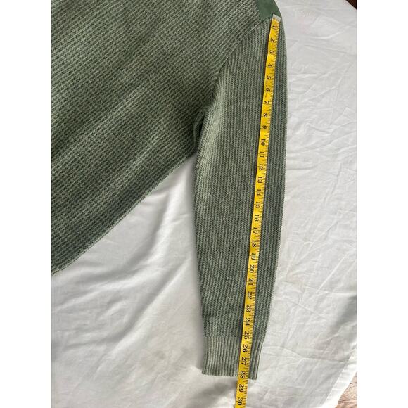 Brooks Brothers Wool High V-neck Striped Sweater Mens Size XL Green Preppy NWT - Picture 7 of 7